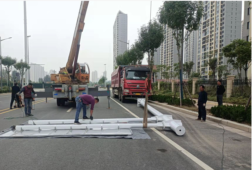 郑州港区市政建设工程项目进行中